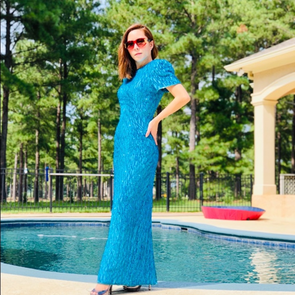 CAN’T FORGET PALAWAN SEQUIN LONG DRESS